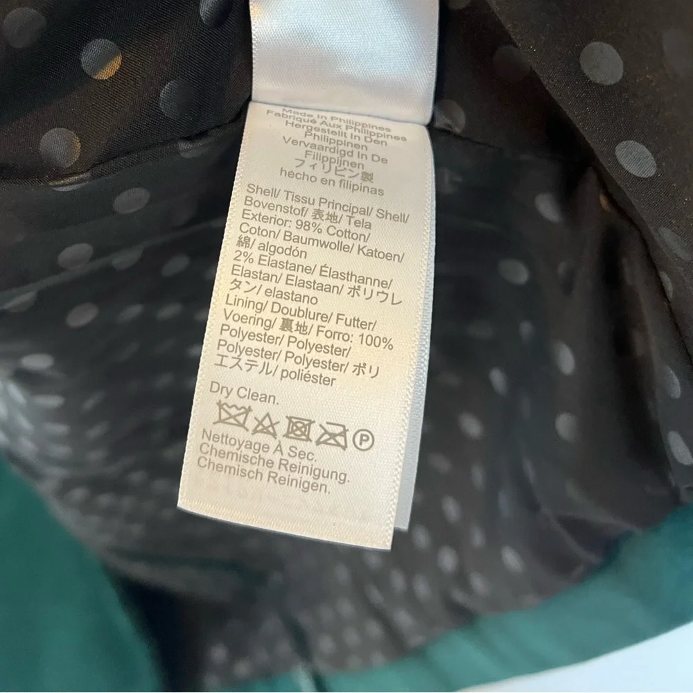 NWOT‎ J. Crew Velveteen one-button blazer Size 6 Old Forest - Picture 13 of 16